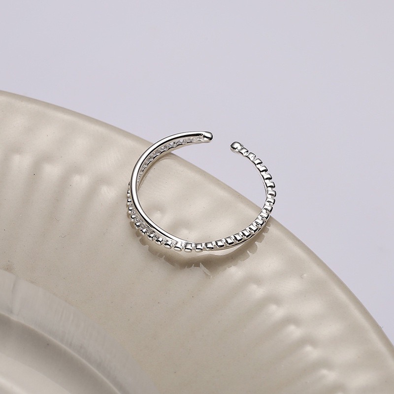 現貨  【23.𝙨𝙩𝙪𝙙𝙞𝙤】 S925純銀線條交叉戒指 超韓🇰🇷線戒 小巧百搭  BA09-細節圖3