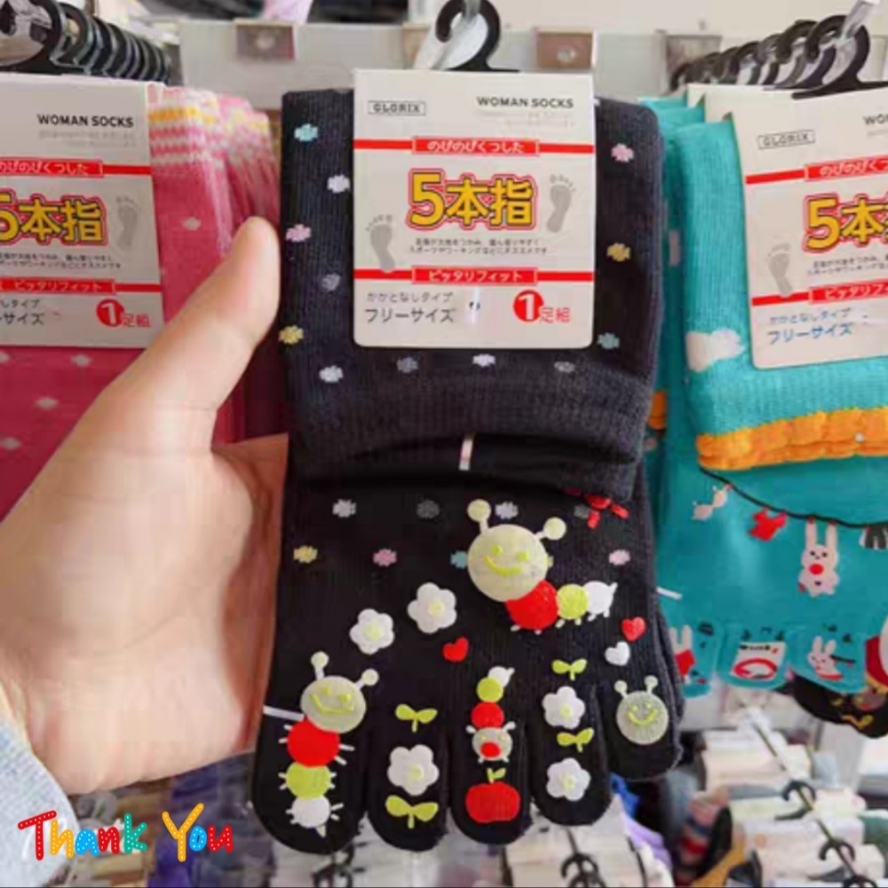 五指襪💁‍♀️ 純棉、舒適、百搭♥️ 可愛貓咪中筒襪 ►☆ ^ U ^ 挑色下標要快 !🔥🔥🔥-細節圖2