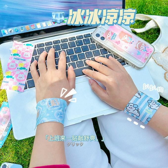 【台灣現貨】冰涼貼(2片裝) 退熱貼 降溫神器 散熱貼 冰涼貼片 涼涼貼 降溫貼 冰敷貼 涼感貼片 門外貓-細節圖2