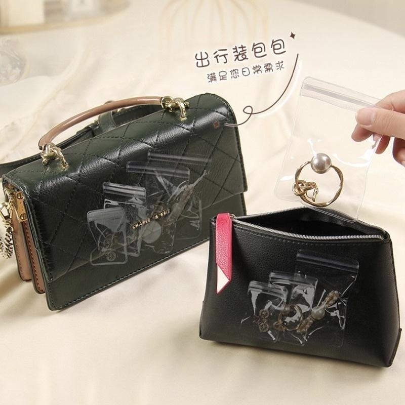 【台灣現貨】飾品收納袋 PVC收納袋 透明飾品袋 夾鏈袋 自封袋 飾品收納 首飾收納袋 門外貓-細節圖6