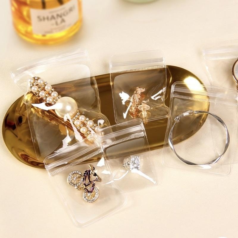 【台灣現貨】飾品收納袋 PVC收納袋 透明飾品袋 夾鏈袋 自封袋 飾品收納 首飾收納袋 門外貓-細節圖8