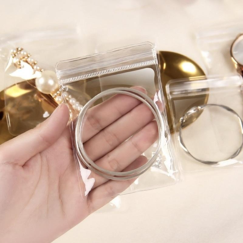 【台灣現貨】飾品收納袋 PVC收納袋 透明飾品袋 夾鏈袋 自封袋 飾品收納 首飾收納袋 門外貓-細節圖9