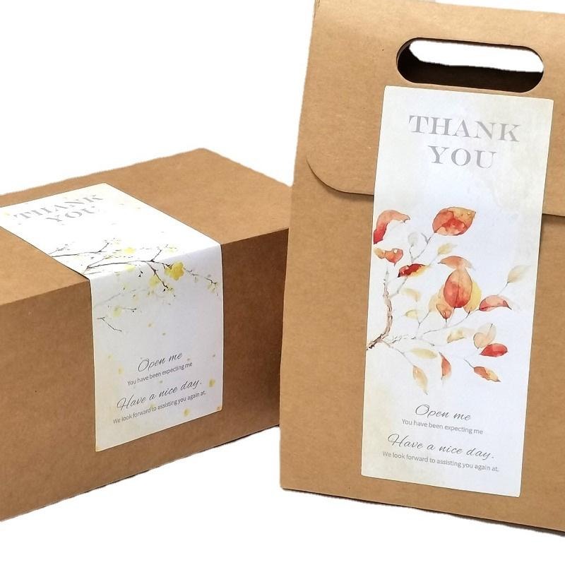 【台灣現貨多款】包裝貼紙 長條貼紙 封口貼紙 封口貼 紙盒貼紙 感謝貼紙 禮品包裝 門外貓-細節圖5