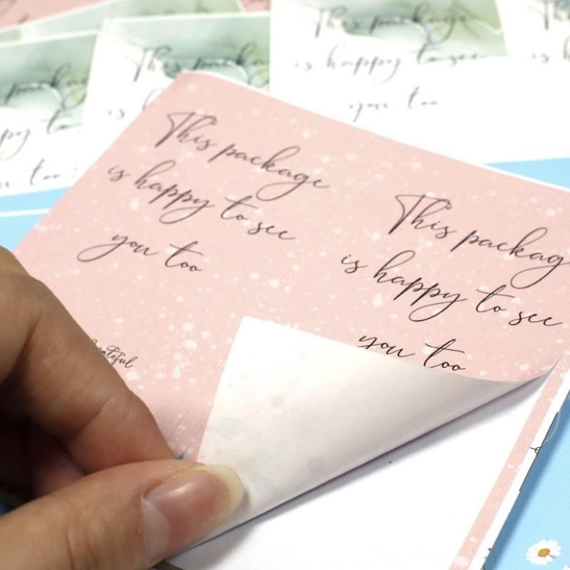 【台灣現貨多款】包裝貼紙 長條貼紙 封口貼紙 封口貼 紙盒貼紙 感謝貼紙 禮品包裝 門外貓-細節圖7