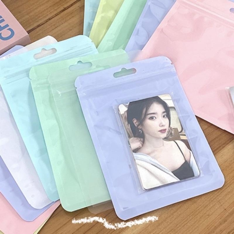 【台灣現貨】馬卡龍自封袋 密封袋 夾鏈袋 可愛收納袋 出卡包裝 出卡包材 卡套 門外貓-細節圖7