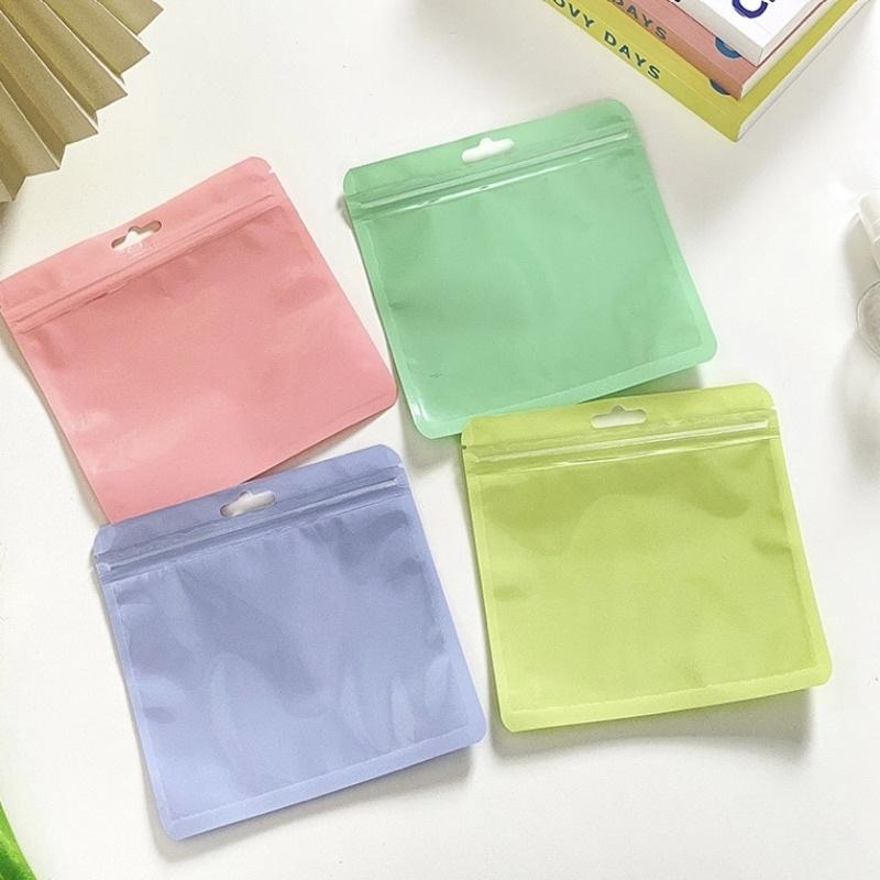 【台灣現貨】馬卡龍自封袋 密封袋 夾鏈袋 可愛收納袋 出卡包裝 出卡包材 卡套 門外貓-細節圖8