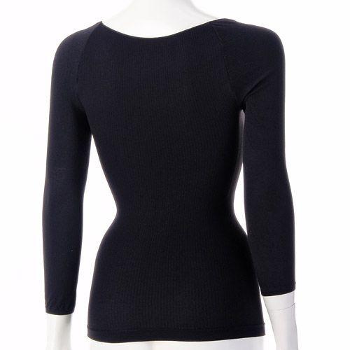 日本空運現貨|日本製Tights Inner 加厚絨面襯裡 顯瘦保暖八分袖 內衣 發熱衣 保暖內衣 L~LL 兩色-細節圖4