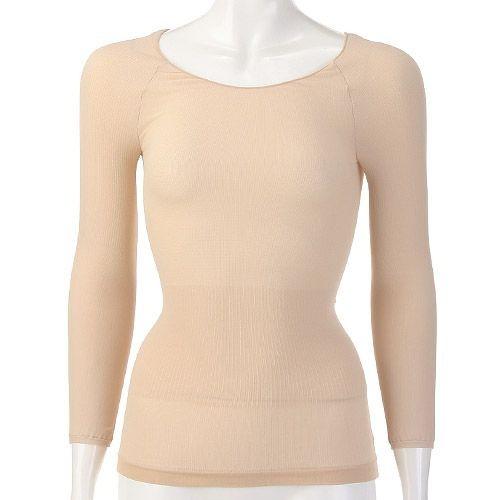 日本空運現貨|日本製Tights Inner 加厚絨面襯裡 顯瘦保暖八分袖 內衣 發熱衣 保暖內衣 L~LL 兩色-細節圖5