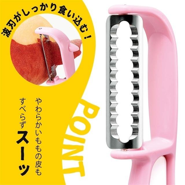 日本製水蜜桃番茄削皮刀軟皮水果削皮刀蔬果刨皮刀附刀片蓋及切割刀-細節圖2