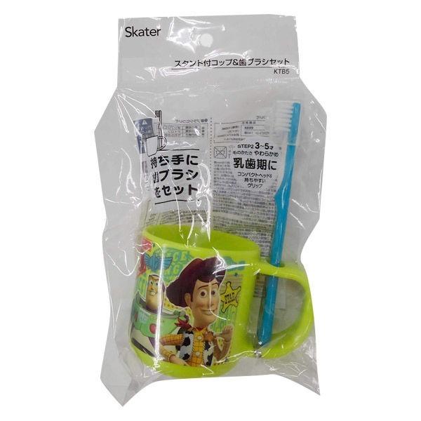 日本SKATER 迪士尼玩具總動員牙刷套裝附支架和杯子KTB5適合幼兒園兒童3-5歲適合兒童的可愛禮物剩一組-細節圖2