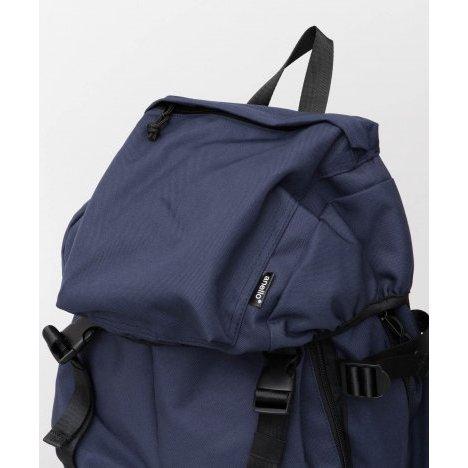 日貨空運*日本時尚都會玩家 高密度尼龍防潑水 雙排扣 束繩後翻式 多收納大容量後背包日用包電腦包 深藍色-細節圖2