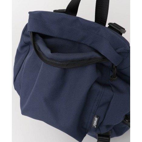 日貨空運*日本時尚都會玩家 高密度尼龍防潑水 雙排扣 束繩後翻式 多收納大容量後背包日用包電腦包 深藍色-細節圖3