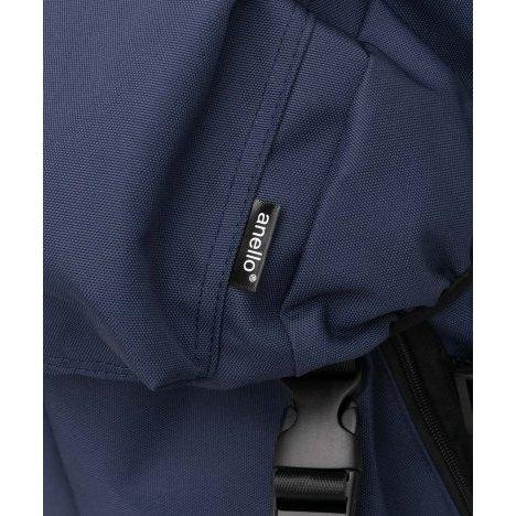 日貨空運*日本時尚都會玩家 高密度尼龍防潑水 雙排扣 束繩後翻式 多收納大容量後背包日用包電腦包 深藍色-細節圖4