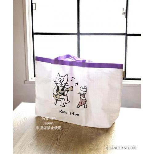 日貨空運-日本SUNDER STUDIO公益聯名～插畫折疊二用購物袋-細節圖9
