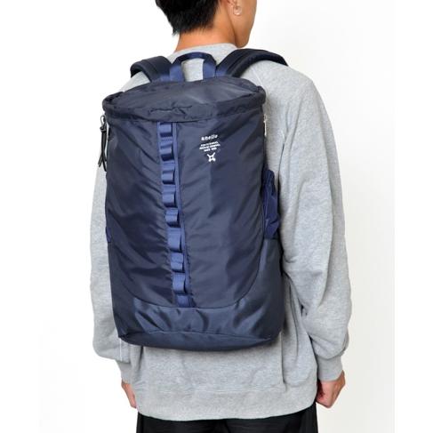 日貨空運-日本樂天高密度尼龍刺繡LOGO後背包日用包 灰色 男女適用-細節圖2