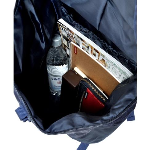 日貨空運-日本樂天高密度尼龍刺繡LOGO後背包日用包 灰色 男女適用-細節圖7