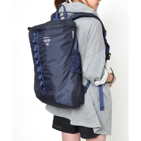 日貨空運-日本樂天高密度尼龍刺繡LOGO後背包日用包 灰色 男女適用-細節圖8