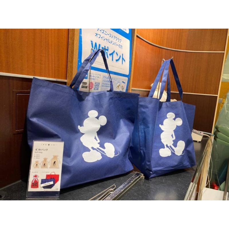 *空運現貨*日本Disneystore官網～米奇不織布便攜環保購物袋(M)-細節圖2
