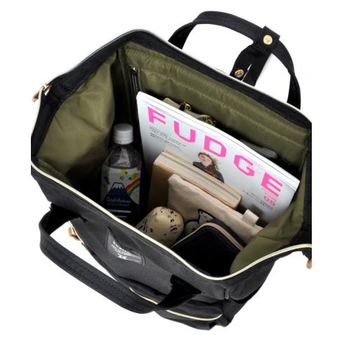 日本空運現貨|日本樂天大開口大容量牛津布後背包日用包 鐵灰色搭前黑膠口袋 兩種尺寸男女適用 日本正品-細節圖6