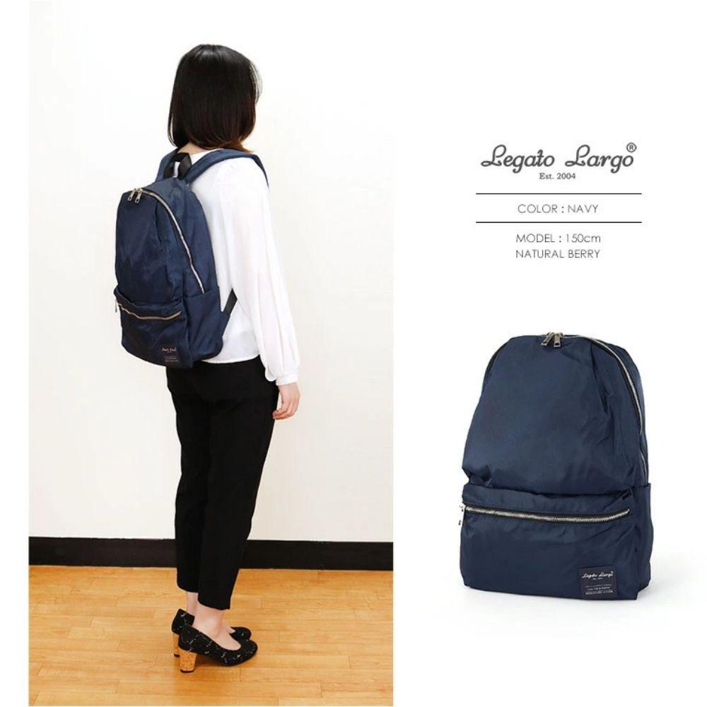 日貨特價|日本樂天微光澤防潑水多功能收納10口袋後背包日用包A4OK-細節圖6