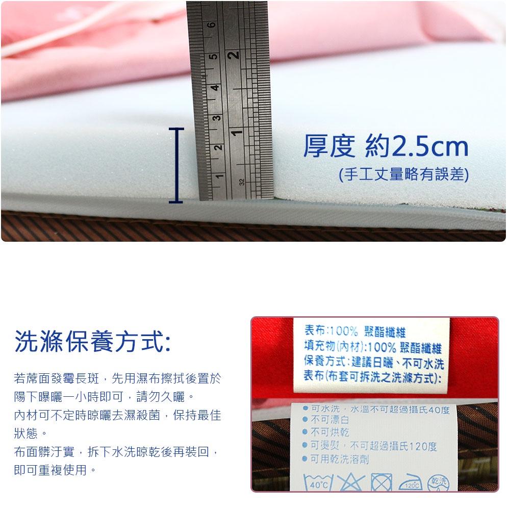 夏日必備涼蓆👉輕巧型 冬夏兩用三折床墊-雙人(雙人三折墊)-細節圖6