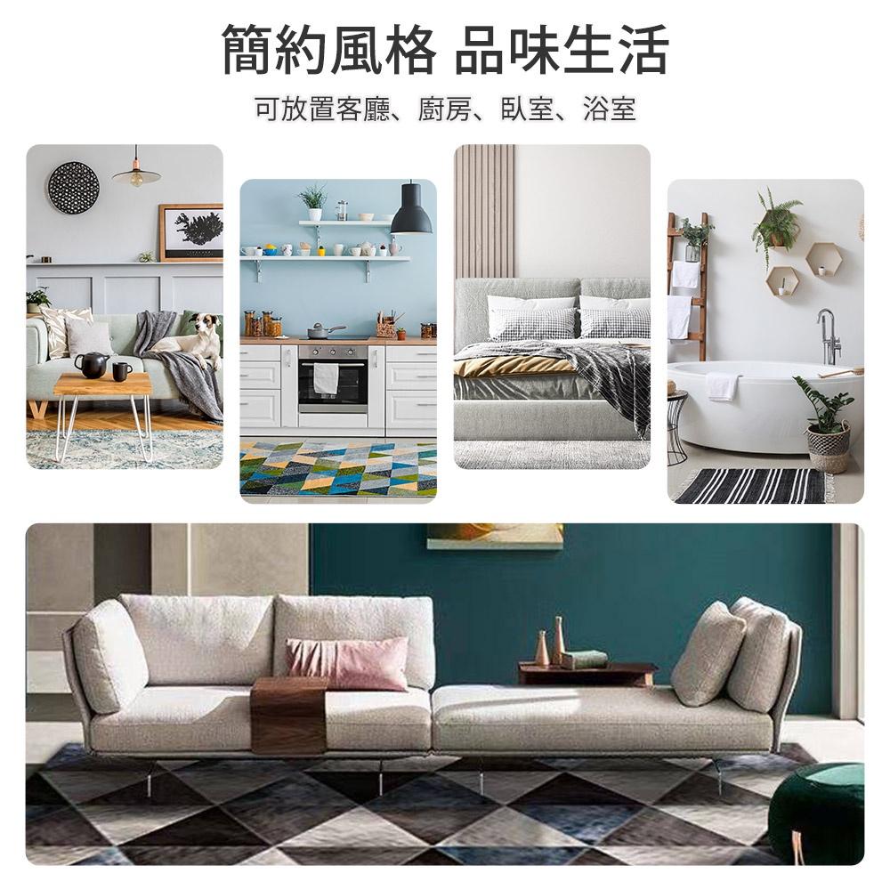 台灣 現貨 快速出貨 免運 ｜ 北歐風簡約水晶絨地毯 140X200CM ( 加大地毯 水晶絨 地毯 止滑地墊 毯 )-細節圖3