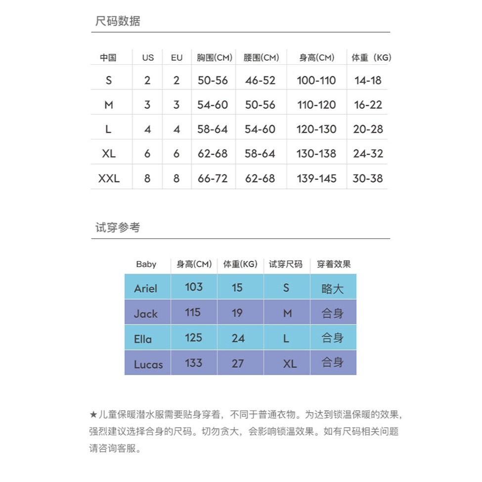 北斗星戶外用品 兒童潛水服 2.5mm兒童長袖保暖泳服 連體長袖潛水衣 兒童保暖潛水服 防寒衣 游泳浮潛服-細節圖4