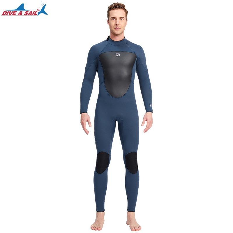 北極熊戶外運動 DIVE&SAIL新款3MM潛水服 加厚保暖 冬季戶外衝浪服 防曬浮潛連體 長袖防水母衣-細節圖7