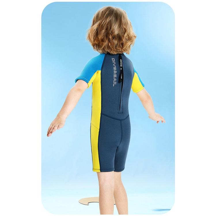 北極熊戶外用品 新款2.5MM兒童潛水服 保暖連體潛水服 短袖潛水濕衣 中大童防寒浮潛衝浪服-細節圖8