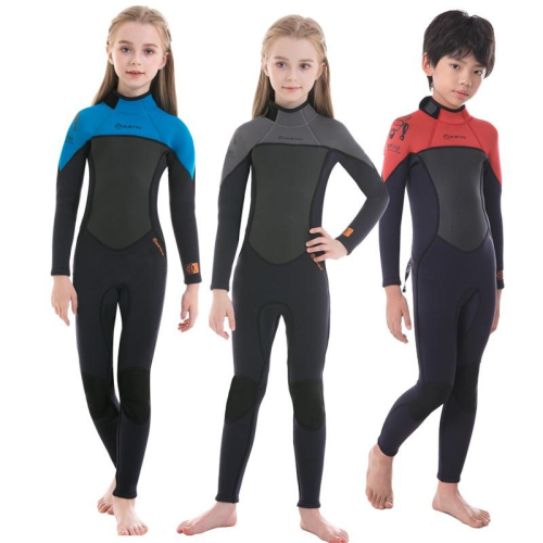 北極熊戶外用品 兒童潛水服 2.5mm 女童男童 連體泳衣 保暖 長袖 防曬 衝浪衣 潛水衣 水母衣