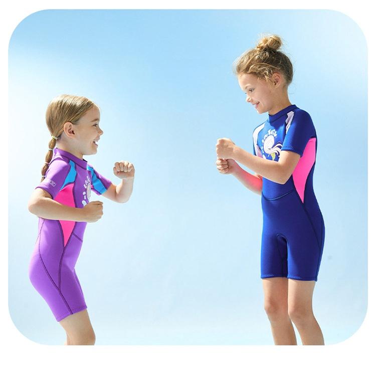 北極熊戶外用品 潛水服 新款2.5MM兒童潛水衣 防曬衣 保暖連體潛水服 女戶外浮潛服 游泳衝浪衣-細節圖8