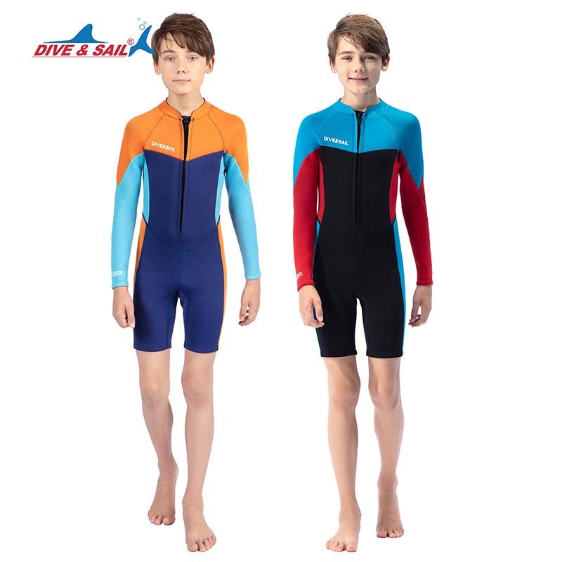 北極熊戶外用品 新款男青少年潛水服 保暖服 2.5MM連體防寒潛水衣 男游泳衝浪服 水母服 浮潛服-細節圖4