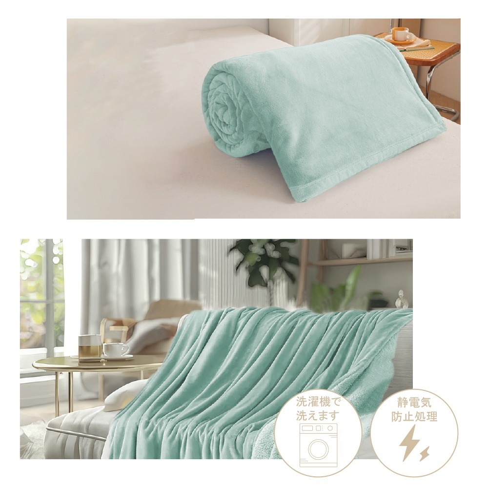 現貨 快速出貨 ｜ 超柔軟羊羔絨X法蘭絨親膚毯被 加厚款 150X200cm 摸貓式手感 毯被 毯子 被子-細節圖5