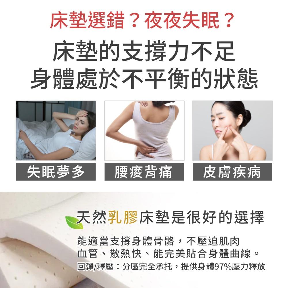 現貨 快速出貨 ｜ YCB 5cm頂級天然乳膠床墊 單人3尺 雙人5尺 加大6尺 泰國進口乳膠 天然橡樹乳汁 乳膠床墊-細節圖3