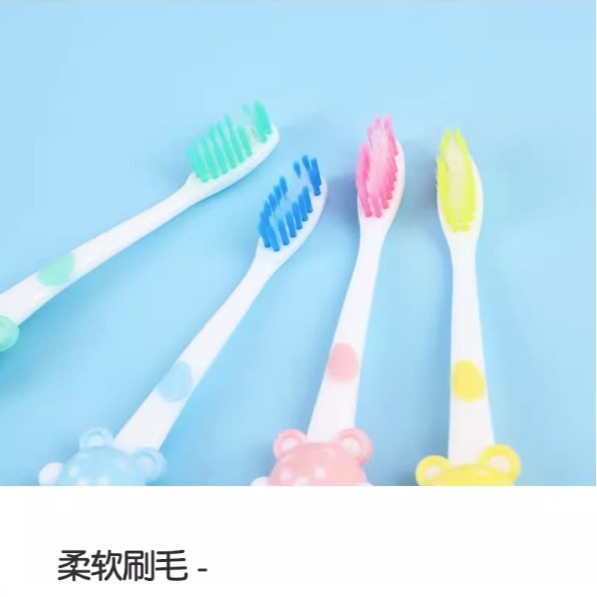 兒童牙刷 軟毛 刷頭 牙刷 吸盤站立 動物牙刷  可愛牙刷 4入為一組-細節圖3