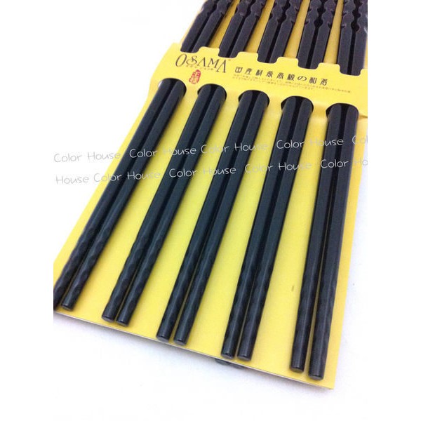 王樣 § 美耐皿螺紋筷 10雙入 筷子 黑色下標區!-細節圖3