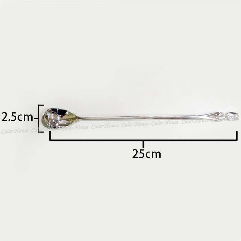 金太郎 304不繡鋼 18-8 花型長茶匙(加長)25cm 1入 攪拌匙 牛奶匙 日本製-細節圖4
