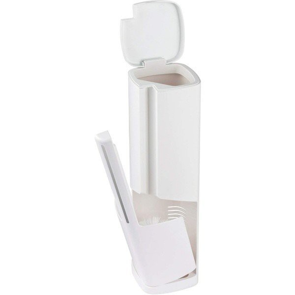 日本 小久保 馬桶刷 附閉蓋式收納座 垃圾桶與馬桶刷組-細節圖3