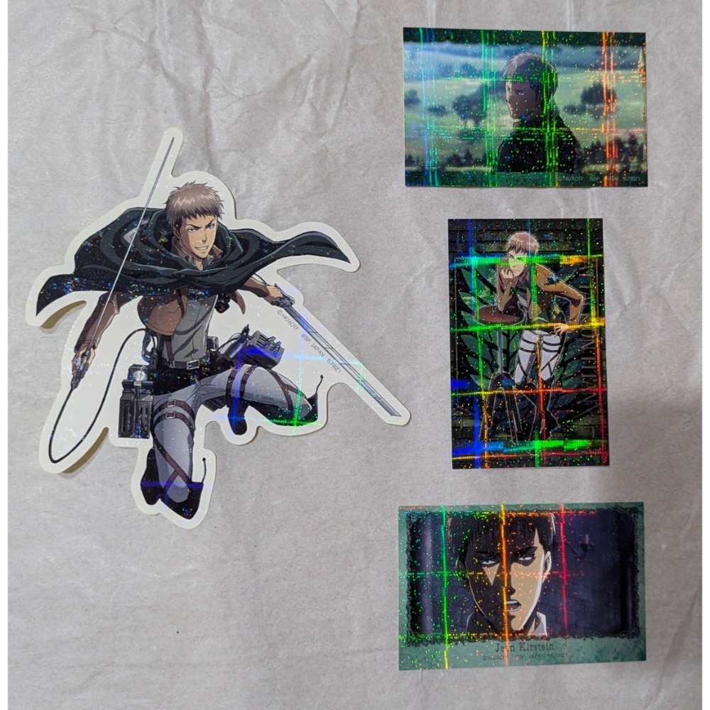 《進擊的巨人》萬代一番賞～牆外的世界～G、H賞3D貼紙組（艾連、米卡莎、阿爾敏、約翰、莎夏、漢吉、萊納、亞妮、貝爾托特）-細節圖3