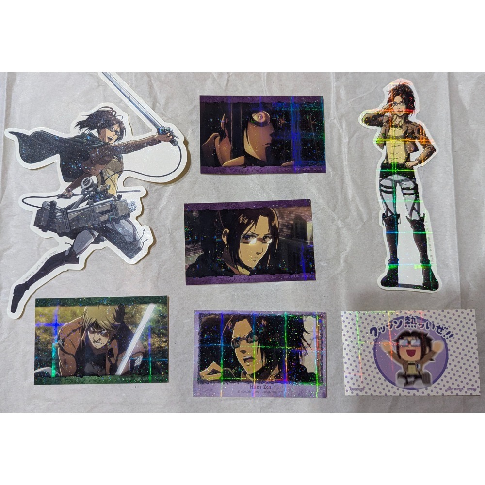 《進擊的巨人》萬代一番賞～牆外的世界～G、H賞3D貼紙組（艾連、米卡莎、阿爾敏、約翰、莎夏、漢吉、萊納、亞妮、貝爾托特）-細節圖5