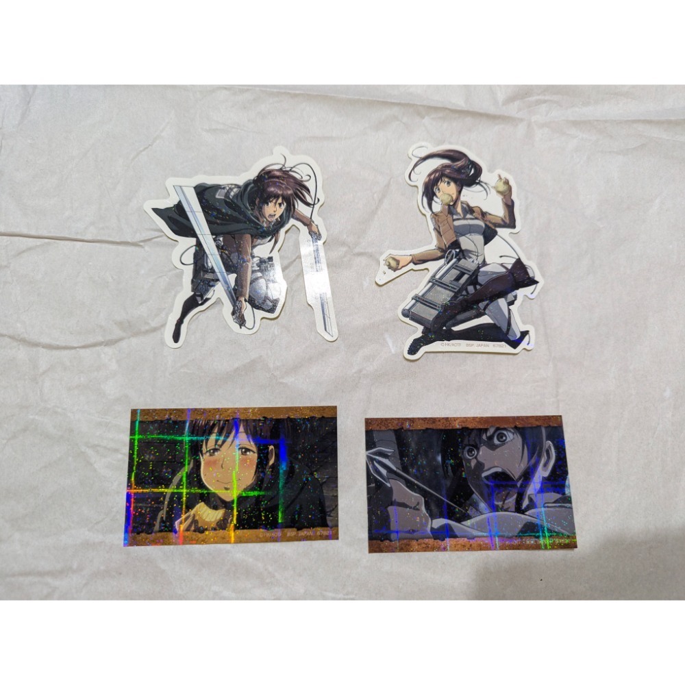 《進擊的巨人》萬代一番賞～牆外的世界～G、H賞3D貼紙組（艾連、米卡莎、阿爾敏、約翰、莎夏、漢吉、萊納、亞妮、貝爾托特）-規格圖6