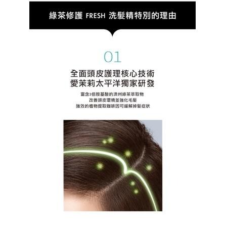 韓國原裝-AMOS愛茉詩02系列綠茶洗髮精500ml-細節圖4