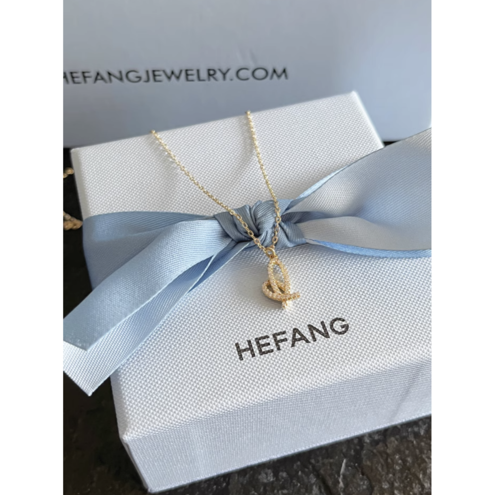 Hefan 甜心結鎖骨鍊-細節圖2