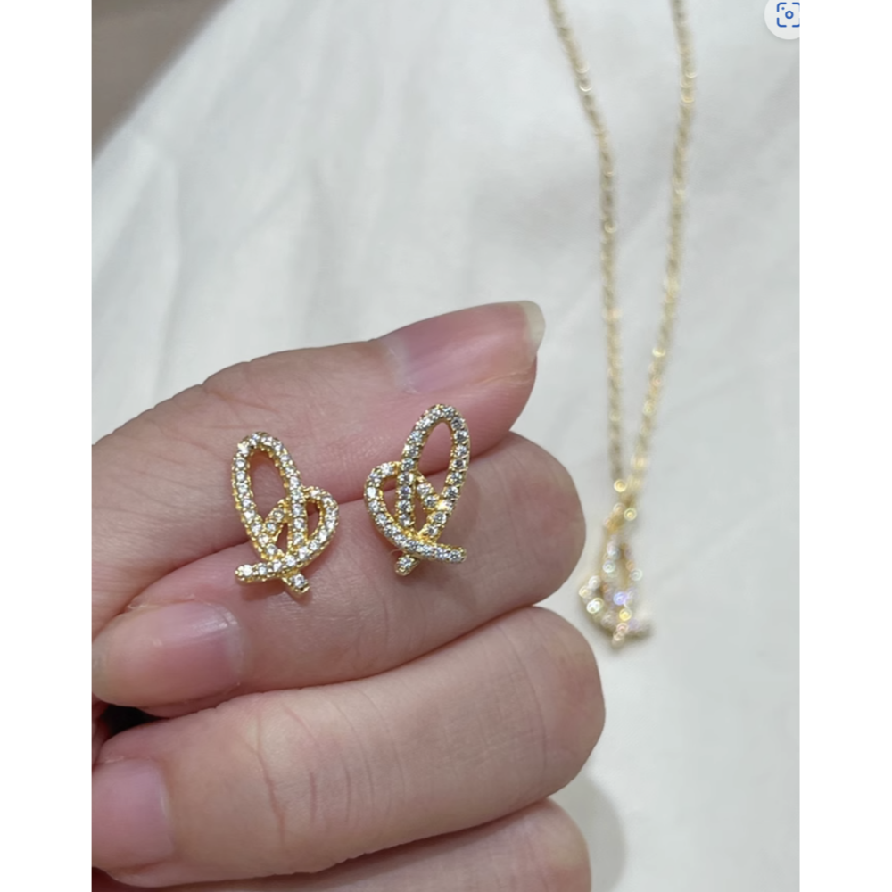 Hefan 甜心結耳釘-細節圖2