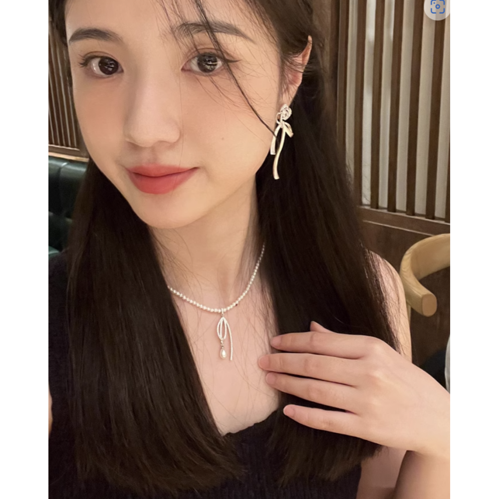 Hefang水滴玫瑰項鍊-細節圖4