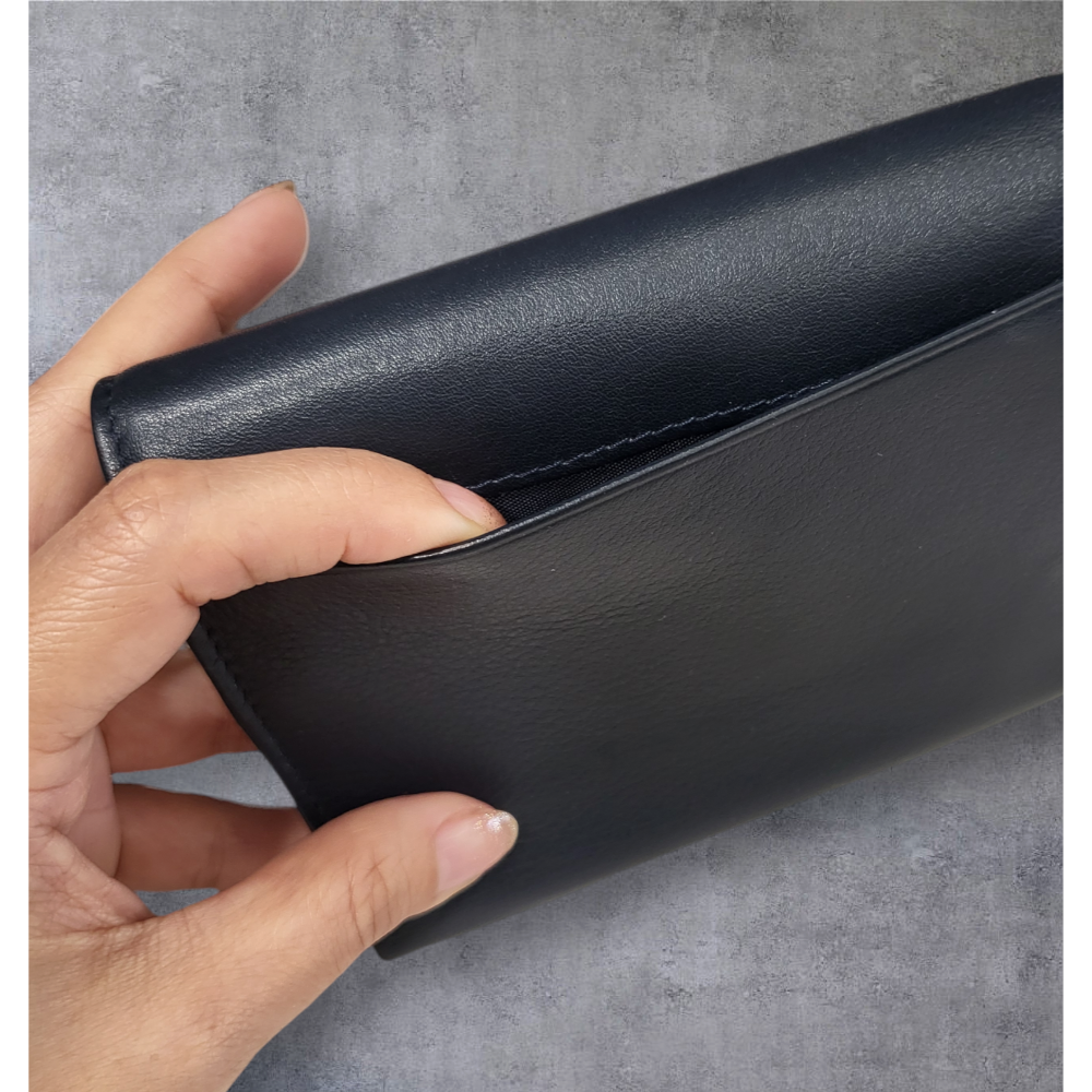 義大利品牌DUDŪ 真皮配色中長夾-細節圖7