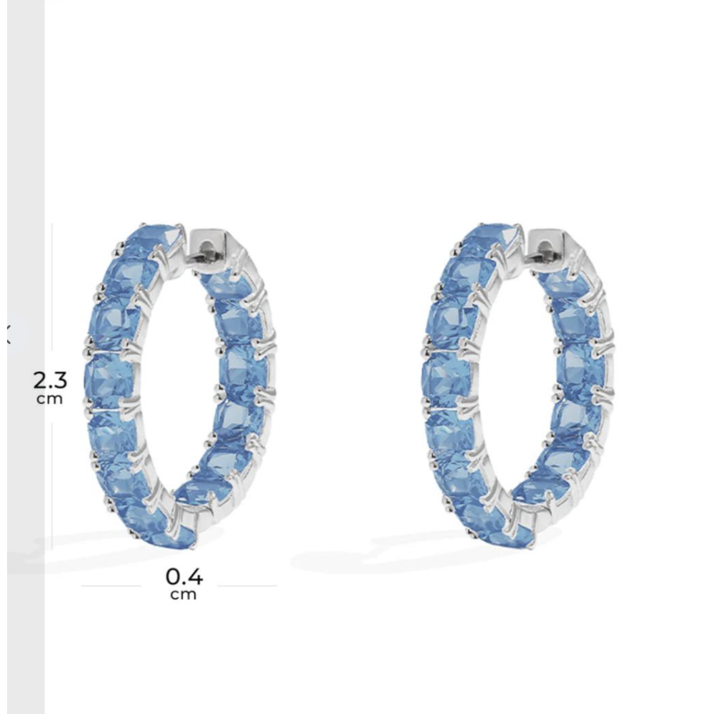 apm monaco 湖藍色垂墜耳環-細節圖4