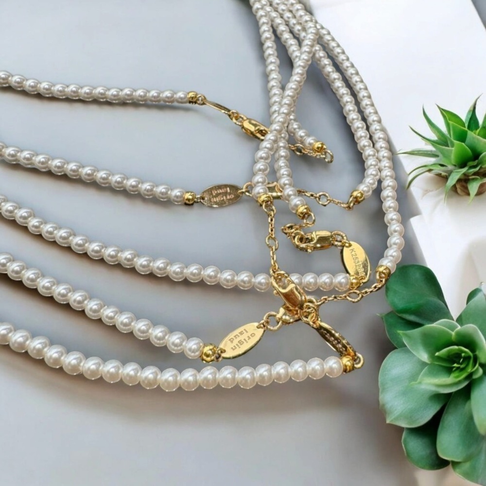 小珍珠字母項鍊-細節圖9