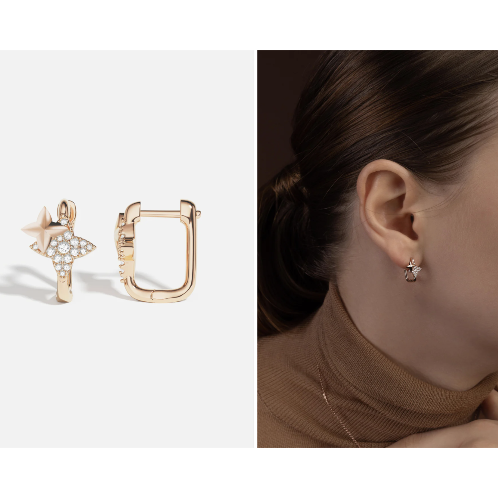 apm monoco 六芒星方形耳環-細節圖2