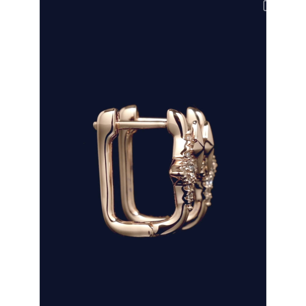 apm monoco 六芒星方形耳環-細節圖3